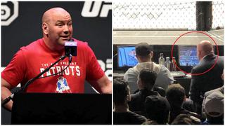 Con las manos en la masa: Dana White fue captado viendo boxeo durante evento de UFC