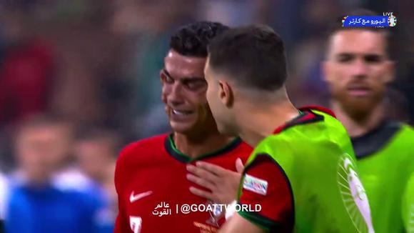 Las lágrimas de Cristiano Ronaldo en Portugal vs. Eslovenia. (Video: X)