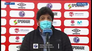 Víctor Rivera tras derrota 5-0 ante Universitario: “Voy a hablar con la directiva para ver si ponemos el cargo a disposición”