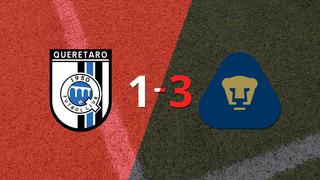 Pumas UNAM venció en su casa a Querétaro por 3-1