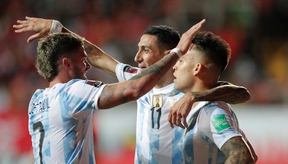 Argentina venció 2-1 a Chile en la Jornada 15 de las Eliminatorias Qatar 2022. (Foto: AFP)