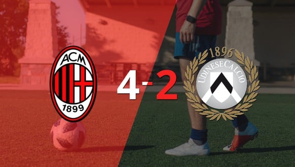 Con dos goles de Ante Rebic, Milan venció a Udinese