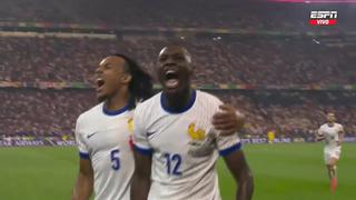 ¡Con asistencia de Mbappé! Gol de Kolo Muani para el 1-0 de Francia vs. España