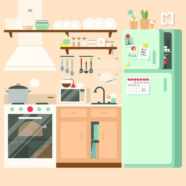Encuentra los diez objetos que están ocultos en la cocina. (Televisa)