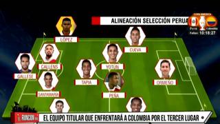 Perú vs Colombia: Mira la alineación que enviaría Ricardo Gareca