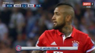 ¡Afuera! Vidal dejó con uno menos al Bayern Munich a poco del final [VIDEO]