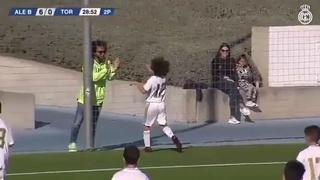 ¡De tal palo, tal astilla! Hijo de Marcelo anotó golazo con el Real Madrid y lo celebró con su padre [VIDEO]