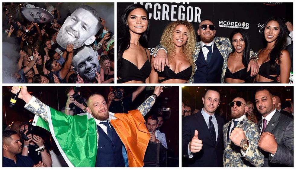 El festejo de Conor McGregor. (Getty Images)