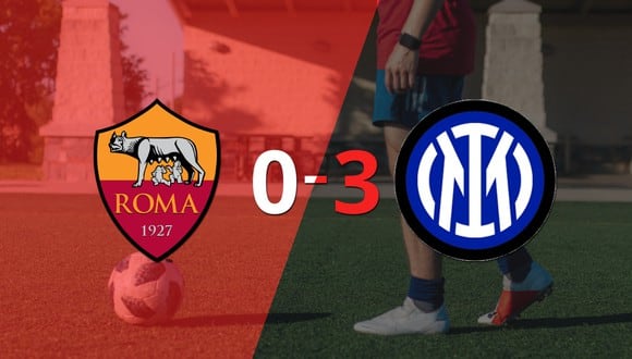 De visitante, Inter goleó a Roma con un contundente 3 a 0