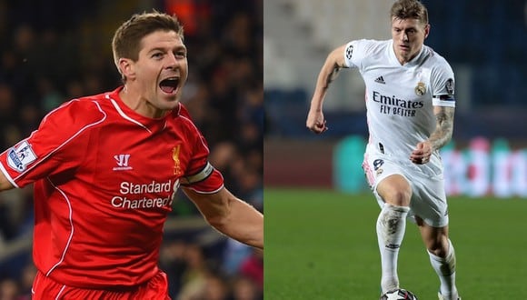 Steven Gerrard dejó el Liverpool en la misma temporada (2014-2015) que Toni Kross llegó al Real Madrid. (Fotos: Agencias)