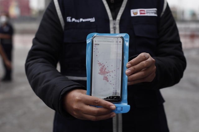 El grupo de trabajo multisectorial Te Cuido Perú, liderados por el Ministerio de Defensa (Mindef) y la empresa Alicorp presentaron esta mañana un software que permite optimizar el trabajo de detección de casos de COVID-19. (Foto: Leandro Britto/GEC)