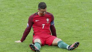 Cristiano Ronaldo se lesionó y salió llorando de la final de la Eurocopa