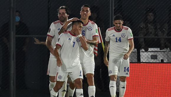 Chile venció 1-0 a Paraguay, por la fecha 13 de las Eliminatorias. (Foto: AFP).