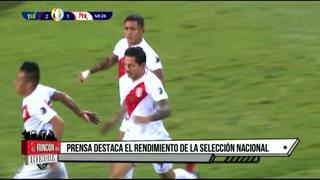 Prensa paraguaya comenta sobre el rendimiento de la selección peruana