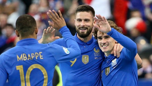 Mbappé y Giroud fueron campeones del mundo en Rusia 2018. (Getty)