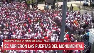 Marea de rojo y blanco: el multitudinario ingreso para ver el River vs. Boca [VIDEO]