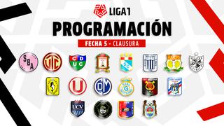 Liga 1: conoce la programación completa de Fecha 5 del Torneo Clausura