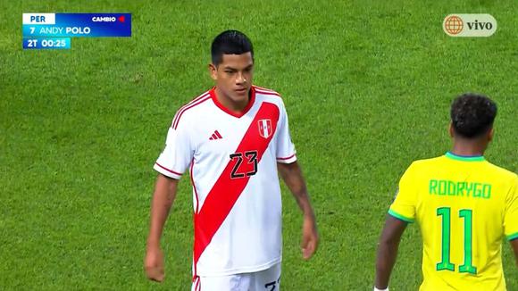 The time has come!  This was Joao Grimaldo's debut with Peru vs.  Brazil.  (Video: América TV)