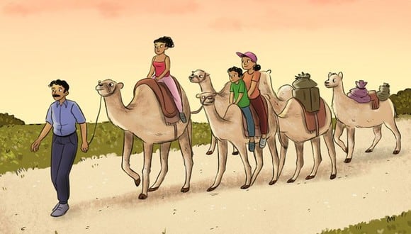 Detecta cuántos camellos hay en la imagen en 11 segundos. (Foto: Bright Side)
