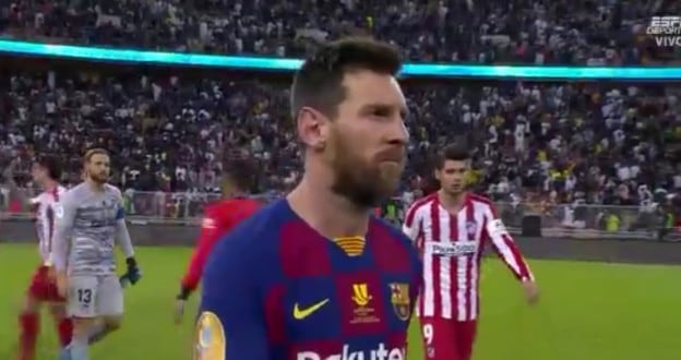Lionel Messi marcó un gol en la final de la Supercopa de España. (Foto: Captura de TV)