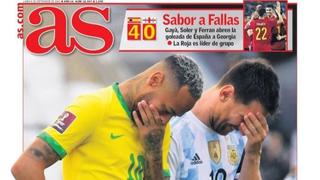 “Campeón mundial del papelón”: las portadas del polémico Brasil vs. Argentina