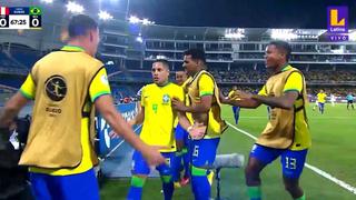 En el área no perdona: gol de Vitor Roque para el 1-0 de Brasil vs. Perú [VIDEO]