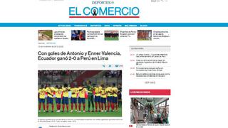 Así informó la prensa internacional la derrota de Perú ante Ecuador en Lima [FOTOS]