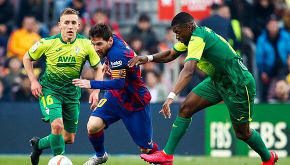 Lionel Messi marcó cuatro goles al Eibar en victoria del Barcelona. (Getty)