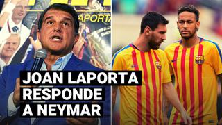 Laporta responde a las declaraciones de Neymar sobre el tema de Messi