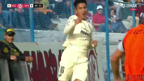 Jimmy Pérez marcó el 4-0 de UTC sobre César Vallejo. (Video: L1 MAX)