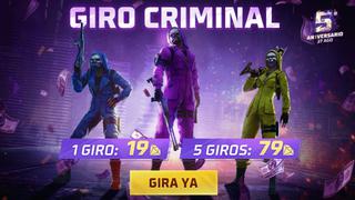 Free Fire: cómo obtener los atuendos del evento Giro Criminal con diamantes gratis