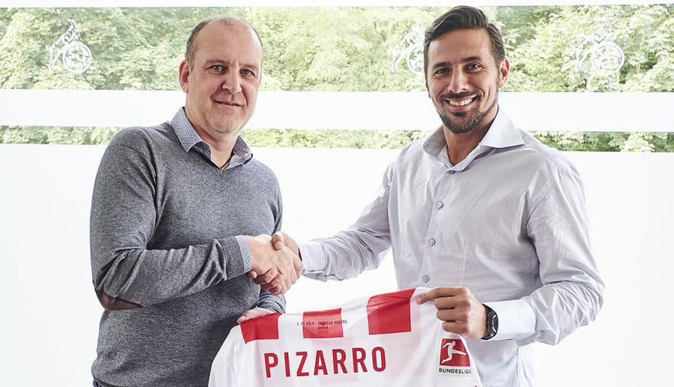 Claudio Pizarro fue presentado como nuevo jugador del Colonia.