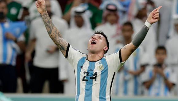Enzo Fernández marcó el 2-0 de Argentina ante México. (Foto: Getty Images)