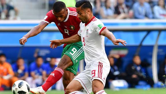 Irán vs Marruecos en partido de la fecha 1 del Mundial Rusia 2018. (Foto: AFP)