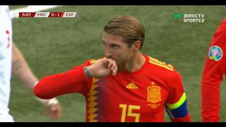 Empezó el baile de 'La Roja': Ramos marcó el 1-0 ante Islas Feroe por Clasificatorias Eurocopa 2020 [VIDEO]