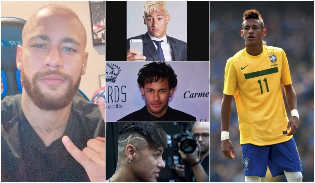 Todos los looks de Neymar desde su aparición en 2011 con Santos.