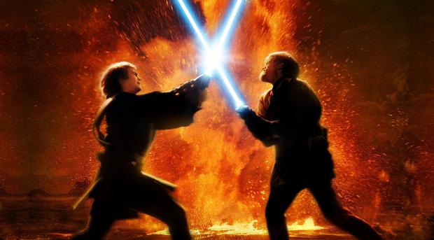 Afiche oficial de la pelea entre Anakin Skywalker y Obi Wan (Foto: Lucas Film)