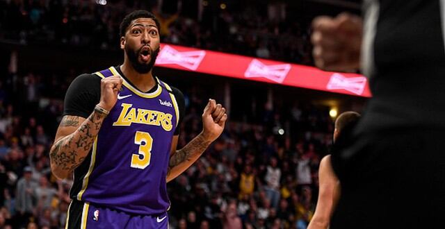 Anthony Davis de Los Angeles Lakers para el Team LeBron. (Getty Images)