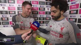 Un buen compañero: Mohamed Salah rechazó trofeo al 'Jugador del Partido' para entregárselo a Milner [VIDEO]