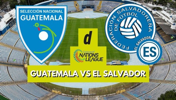 Guatemala vs El Salvador con victoria para los locales por la Jornada 1 del Grupo A de la Liga de Naciones Concacaf.  | Crédito: cdag.com.gt / Composición