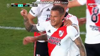 Definición exquisita: Zuculini y su golazo para el 1-0 del River Plate vs. Argentinos Juniors [VIDEO]