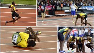 ¡Triste final! Así fue la accidentada última carrera de Usain Bolt en el Mundial de Atletismo [FOTOS]