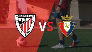 Termina el primer tiempo con una victoria para Athletic Bilbao vs Osasuna por 1-0