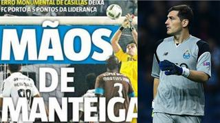 "Manos de mantequilla": ¿qué respondió Casillas sobre portada de diario portugués?