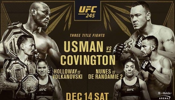 UFC 245: fecha, horarios y canales del último evento numerado de la temporada en UFC. (UFC)