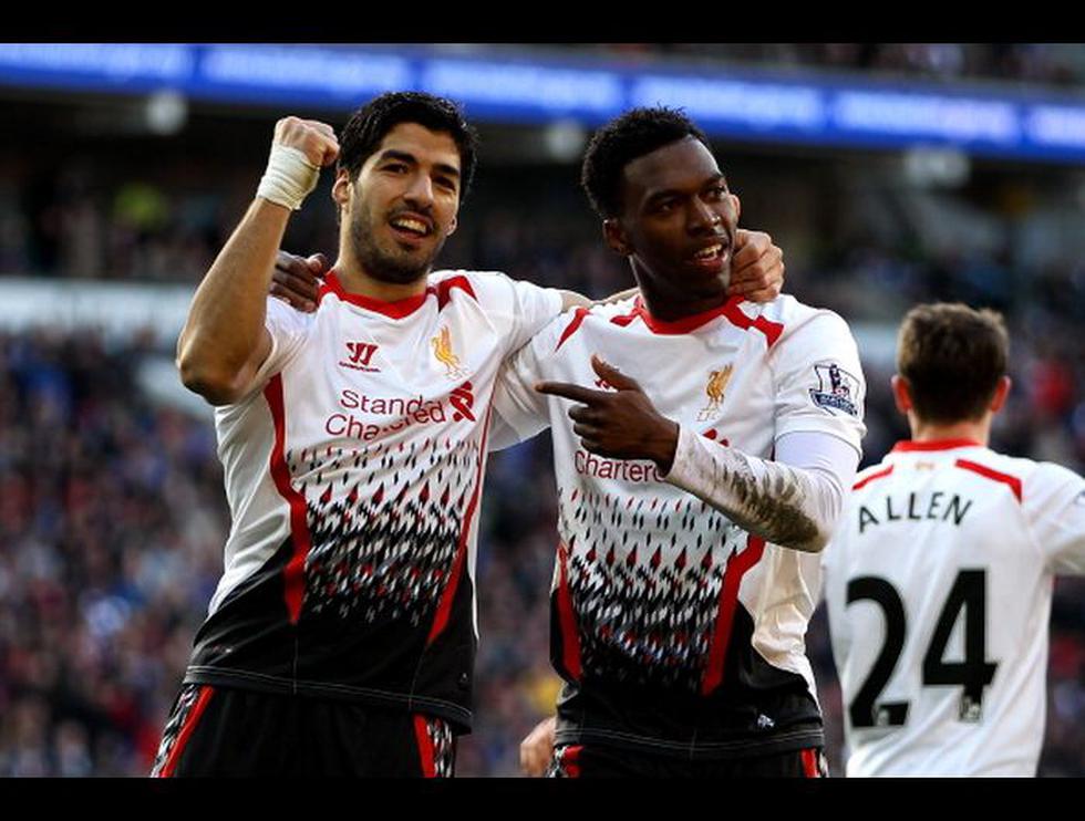 Luis Suárez y Daniel Sturridge en el Liverpool (Getty Images).