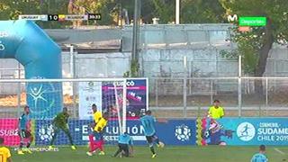 ¡No perdonó! Agustín Dávila anota el 1-0 de Uruguay contra Ecuador por Sudamericano Sub 20 [VIDEO]