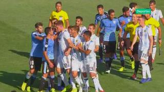 ¡Se fueron a las manos! Así fue el conato de bronca entre los jugadores de Argentina y Uruguay [VIDEO]