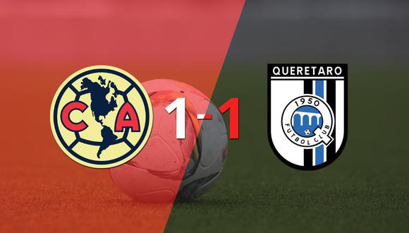 Reparto de puntos en el empate a uno entre Club América y Querétaro