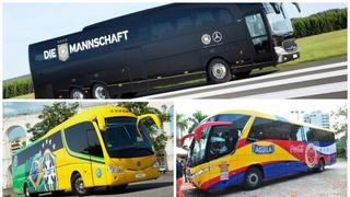 Como en el paraíso: los buses que transportan a selecciones de fútbol